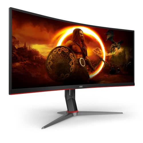 Aoc Cu34g2x34 Inch Curved Gaming Monitor Ultra Wide Qhd 1ms 144hz Adaptive Sync