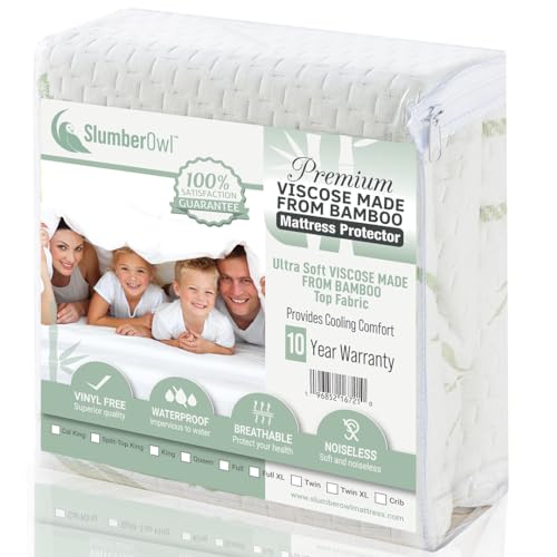 Slumberowl Premium Viscose Derived From Bamboo Mattress Protector