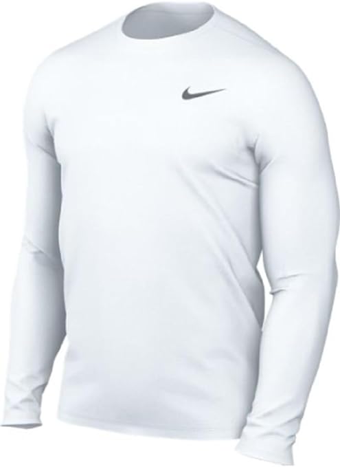 Nike Men Team Legend Long Sleeve Tee Shirt X Large White