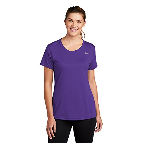 Nike Women's Legend Short Sleeve Tops Purple Large