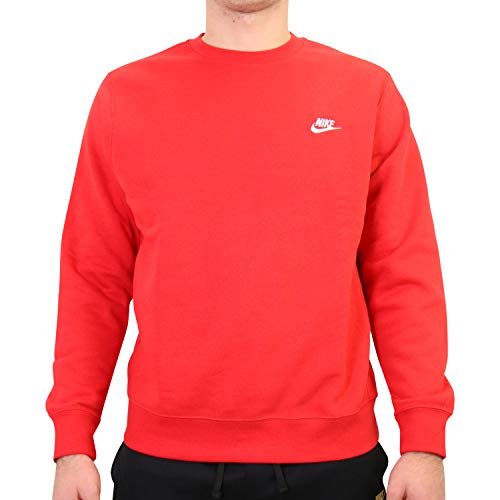 Nike Men's Nsw Club Crew University Red & White Large T-Shirt