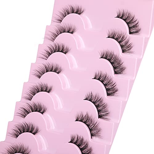 Mavphnee Half Lashes Natural Cat Eye Multi Layer Wispy Fluffy 3d False Lashes