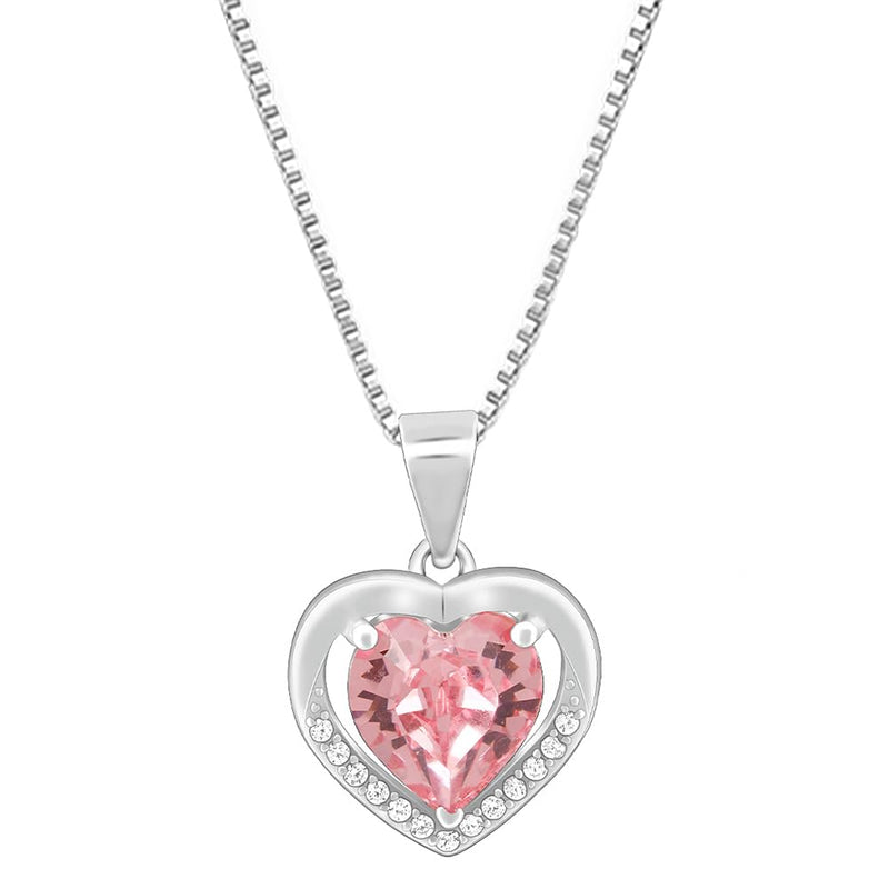 GIVA Love Heart Pendant Necklaces Link Chain for Women 925 Sterling Silver