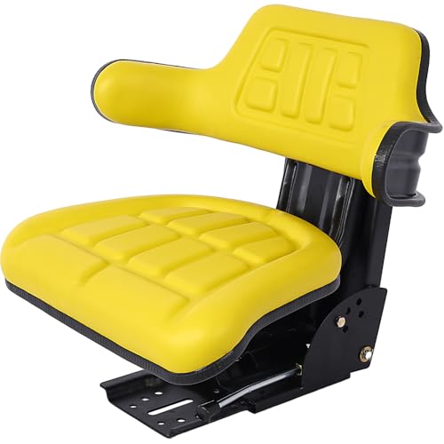 Zyzcoolm Waffle Style Tractor Suspension Seat With Tilt Fits 3900 5910 Yellow