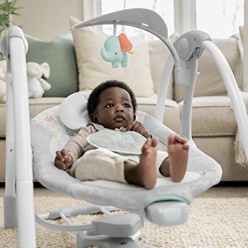 Ingenuity Convertme 2 in 1 Baby Swing & Infant Seat Portable Nature Sounds