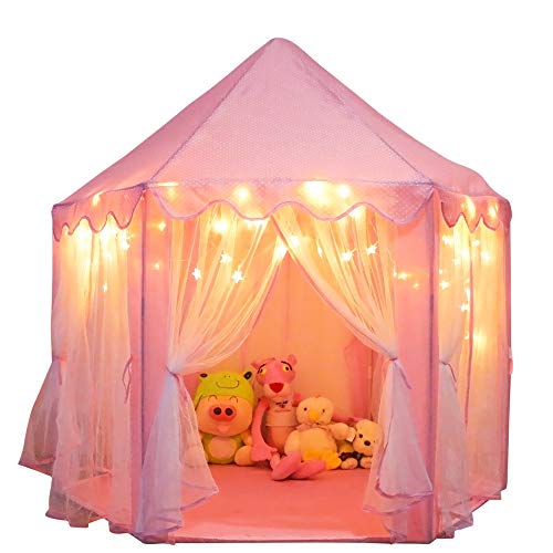 Orian Princess Castle Playhouse Tent Color Light Pink Size 55 X 53 Inch