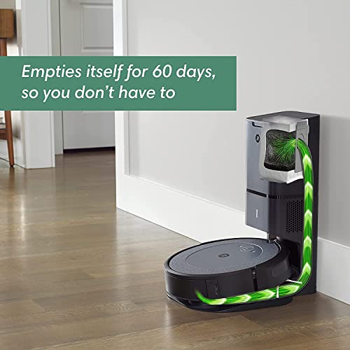 iRobot Roomba i4+ EVO Self Emptying Robot Vacuum - Empties Itself for up to 60 Days, Clean by Room with Smart Mapping, Compatible with Alexa, Ideal for Pet Hair, Carpets