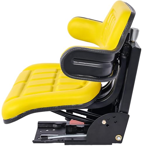 Zyzcoolm Waffle Style Tractor Suspension Seat With Tilt Fits 3900 5910 Yellow