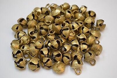 Beading Supplies 100 Pcs Brass Jingle Bells 20mm 3 4 X 1 2 for Belly Dance