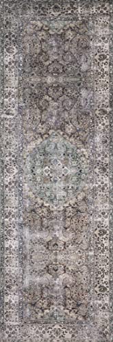 Loloi Layla Accent Rug 2" X 5" Taupestone Vintage Durable Low Pile Easy Clean