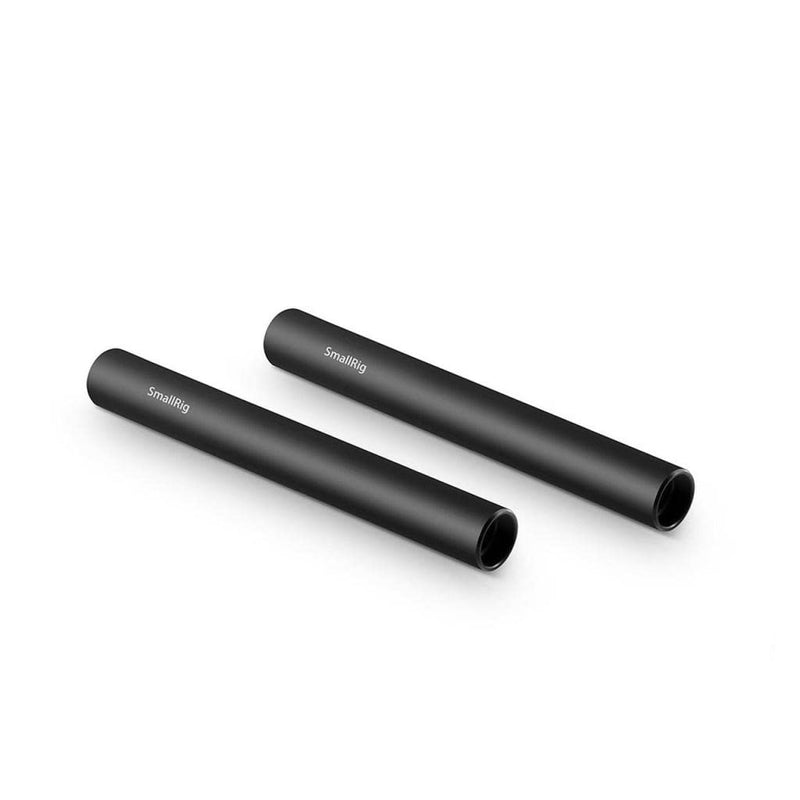 SmallRig Aluminum Alloy 15mm Rods M12 4in Pair Black