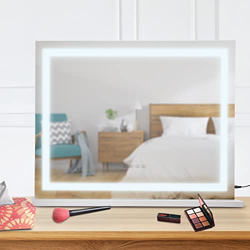 31 Inch Led Vanity Mirror With Lights Desk Mirror USB Charging Makeup Light Mirror