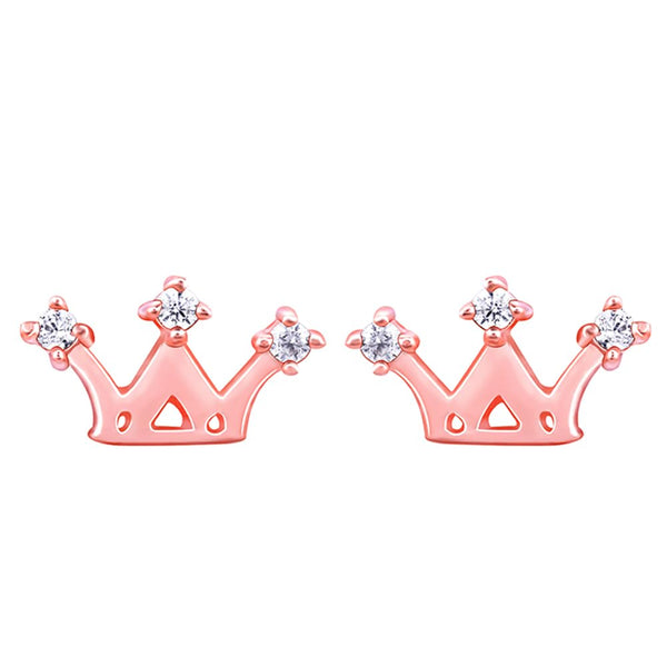 GIVA 925 Sterling Silver Hypoallergenic Zircon Sparkling Crown Earrings Stud Earrings