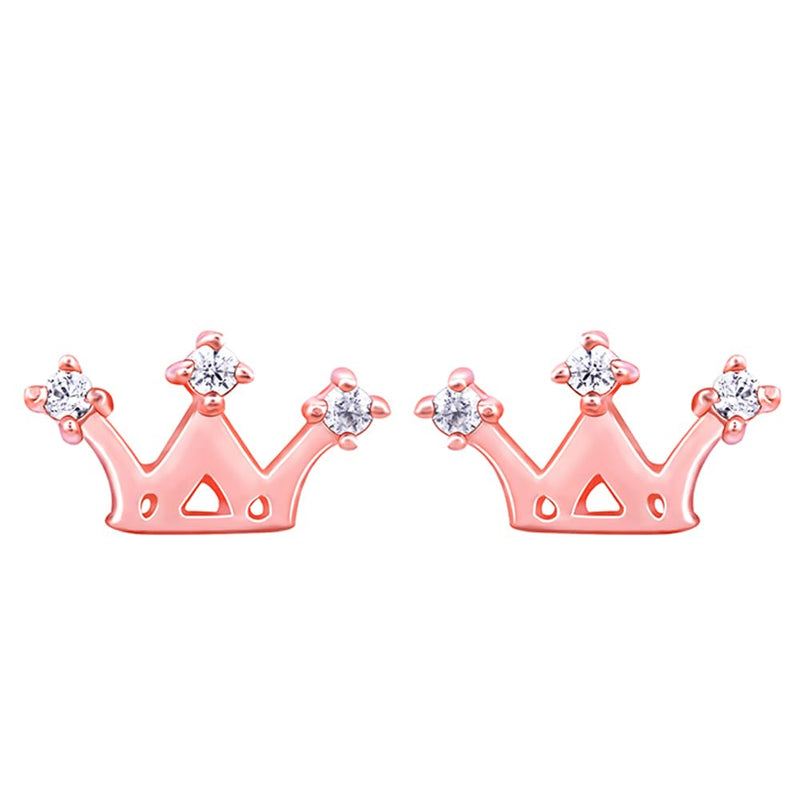 GIVA 925 Sterling Silver Hypoallergenic Zircon Sparkling Crown Earrings Stud Earrings