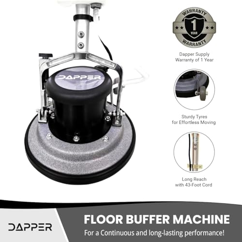 13 Inch Commercial Floor Buffer Machine Clean Buff Polish Includes Tank & Pads