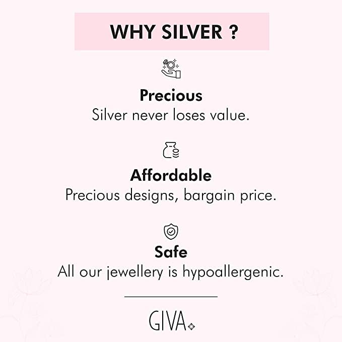 GIVA 925 Sterling Silver Hypoallergenic Elegance On The Rise Danglers