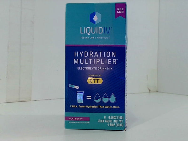 Liquid I.v. Hydration Multiplier Acai Berry 8 Packets Multicolor 4.51oz