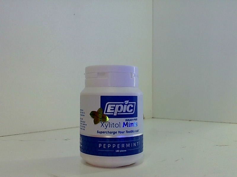 Epic Dental Xylitol Sweetened Breath Mints Peppermint 180 Count Multicolor