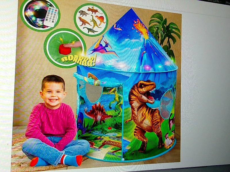 Dino Paradise Kids Play Tent with Sound Effects