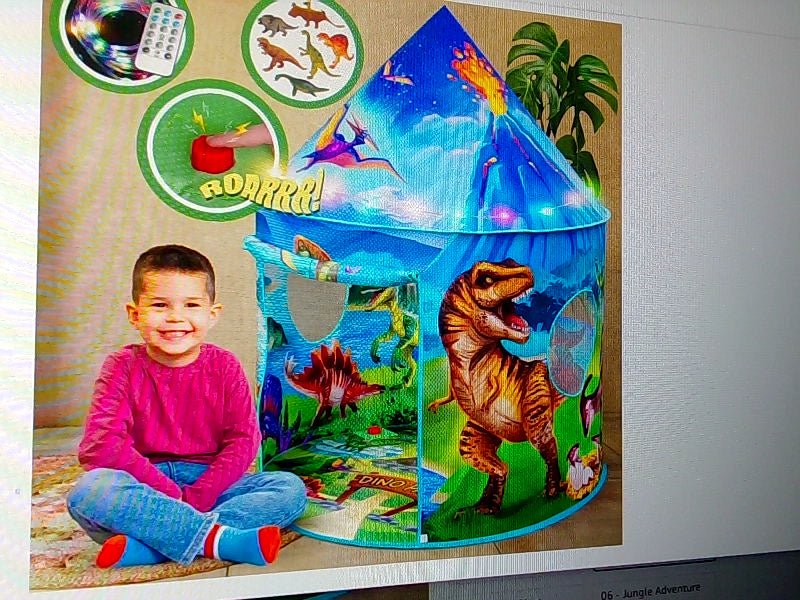 Dino Paradise Kids Play Tent with Sound Effects