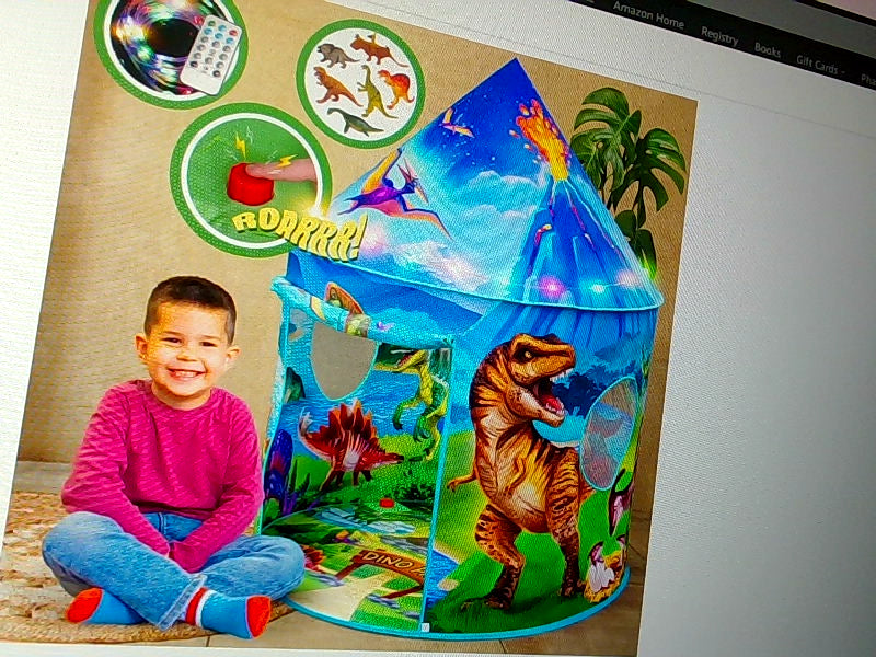 Dino Paradise Kids Play Tent with Sound Effects