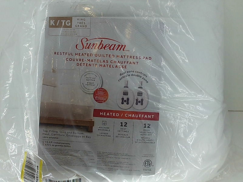 Sunbeam Heated Quilted Mattress Pad - King/California King
