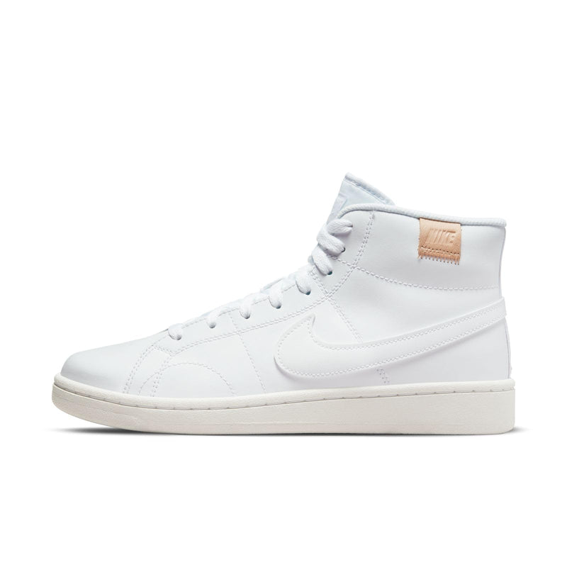 Nike Women's White Sneaker with Swoosh Design, Size 10.5