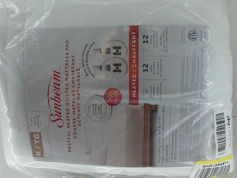 Sunbeam Heated Quilted Mattress Pad - King/California King