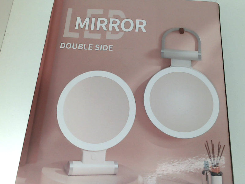 Rechargeable LED Double Sided Mirror with Adjustable Brightness