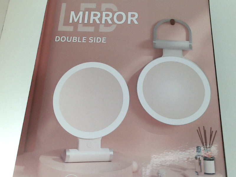 Rechargeable LED Double Sided Mirror with Adjustable Brightness