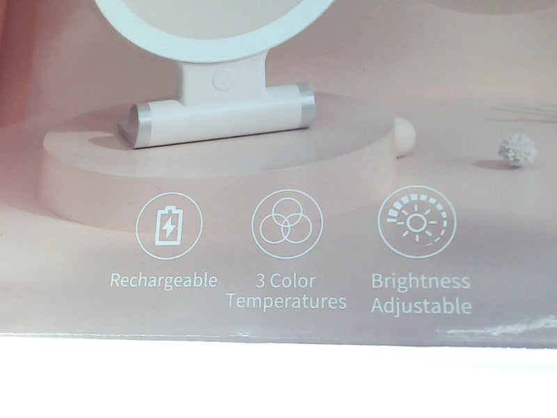 Rechargeable LED Double Sided Mirror with Adjustable Brightness