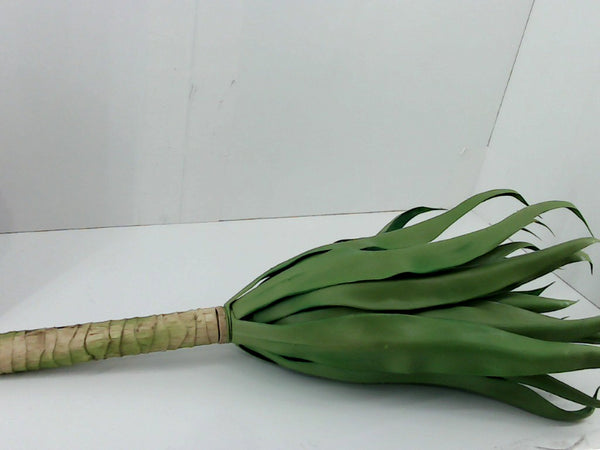 Large Artificial Agave Stem with 27 Wavy Leaves, 22 Inches