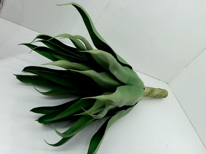 Large Artificial Agave Stem with 27 Wavy Leaves, 22 Inches