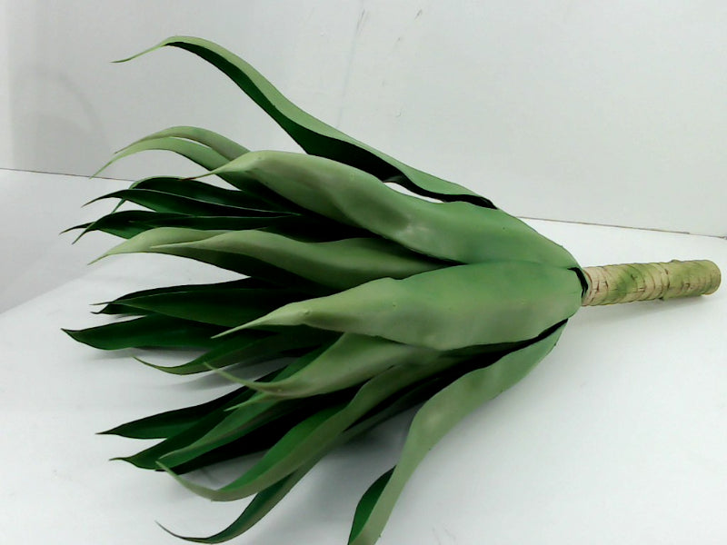 Large Artificial Agave Stem with 27 Wavy Leaves, 22 Inches