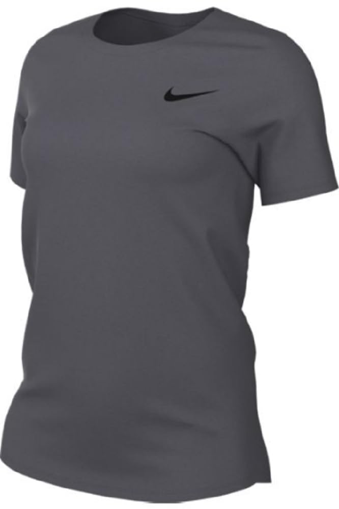 Nike Women's Legend Short Sleeve Crew T-Shirt - Large Carbon Heather