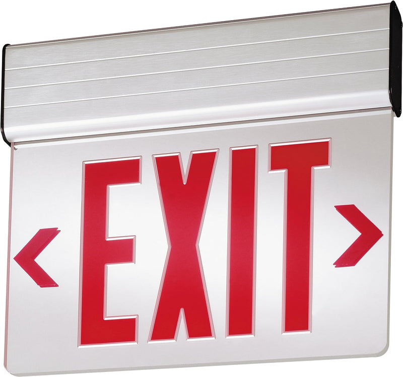 Lithonia Lighting Edg 1 R El M6 Aluminum Led Emergency Exit Sign Color Red