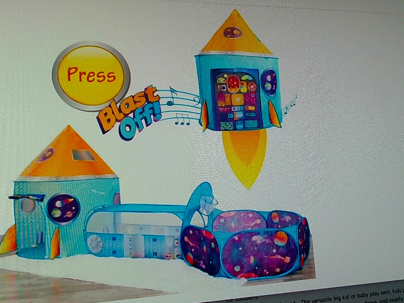 Kids Space Themed Play Tent and Tunnel Set