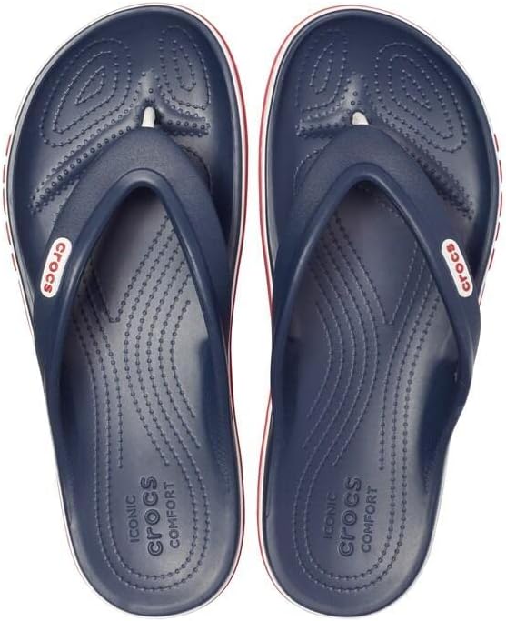 Crocs Bayaband Navy/Pepper Flip Flop - Comfort Shower Shoes M 8 / W 10