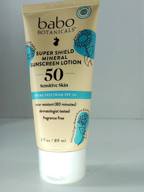 Babo Botanicals Spf 50 Sheer Mineral Sunscreen Zinc Oxide Water Resistant 3oz