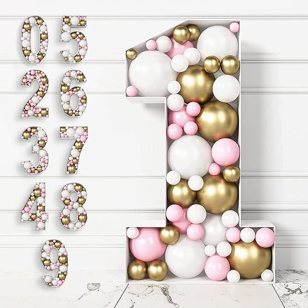 Mosaic Numbers Balloons 4ft Marquee Numbers Frame Mosaic Cardboard Numbers