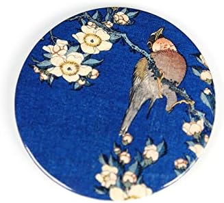 Reunion des Musees Nationaux Hokusai - Pocket Mirror - Bullfinch and Weeping Cherry Blossoms (1834)