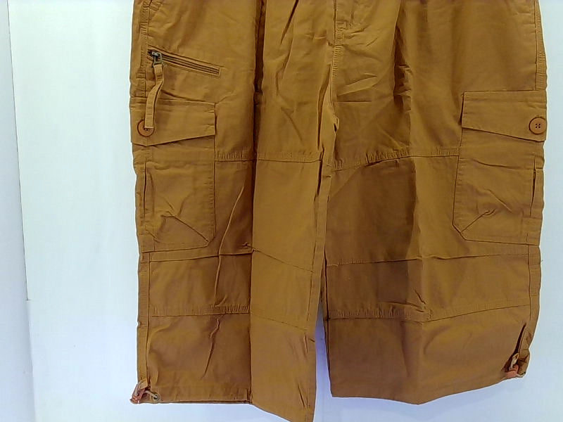 Men's Orange Cargo Work Shorts Size US 40