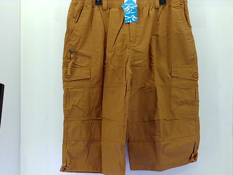 Men's Orange Cargo Work Shorts Size US 40