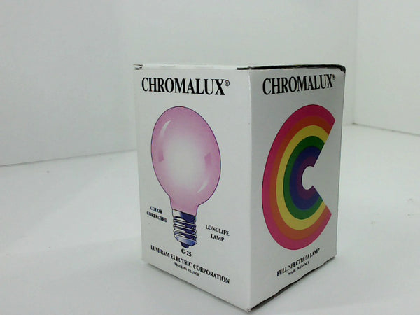 Chromalux G25 40w Clear Lamp 40w 1 Bulb Color Purple Size 115 125v