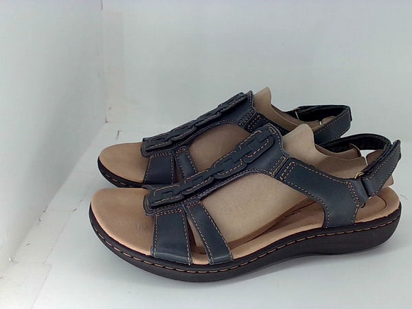 Clarks Womens Laurieann Kay Sandals Color Navy Size 8 Pair of Shoes