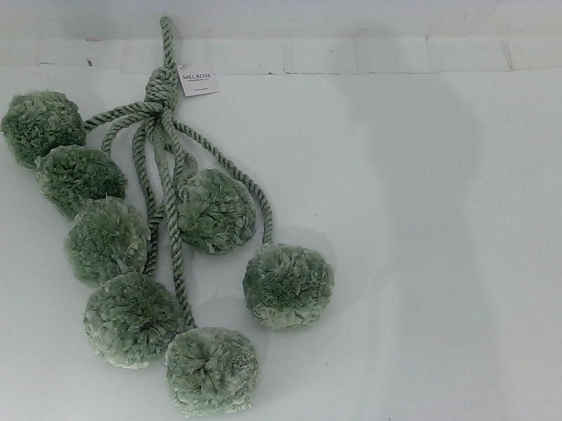 Dark Green Polyester Pom Pom Christmas Decoration 14.5 Inch