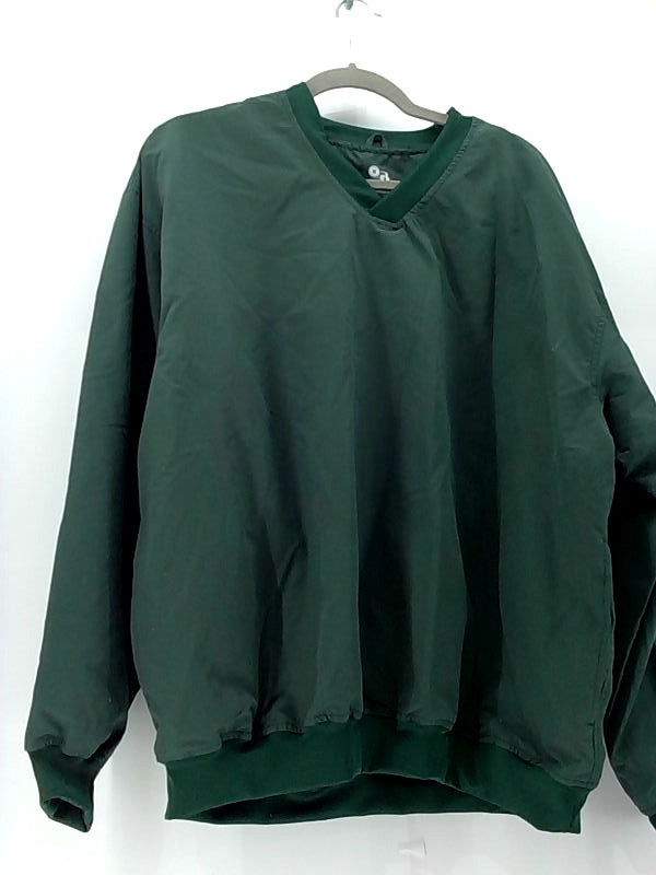 Badger Sport Mens Sportswear Regular Rain Jacket Color Dark Green Size Medium