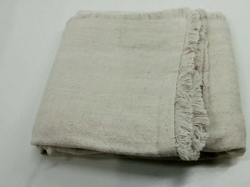 Fringed Ivory Pillow Cover - 20 x 20 Inches