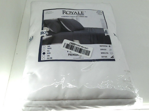 Royale Linens Flat Sheet Color White Size 2 Pack Queen