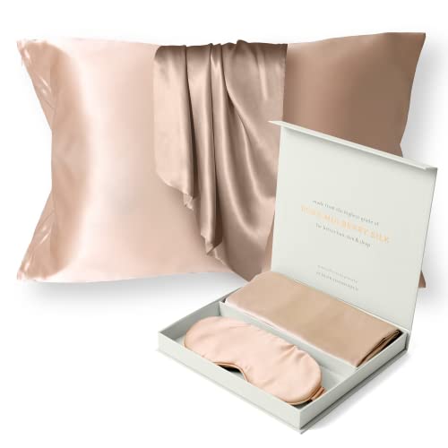 Colorado Home Co Silk Pillowcase for Hair and Skin Mask for Sleeping